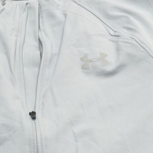 Under Armour Women's 1/4 Zip Sweatshirt Long Sleeve Polyester Gray Size M RUN - Picture 8 of 8